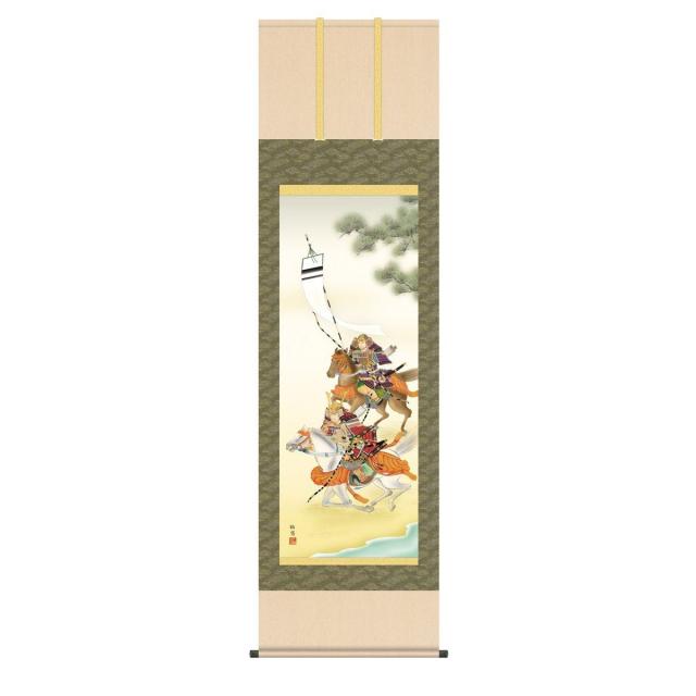 掛軸 日本画 床の間 送料無料 掛け軸  現代作家 節句画 行事飾り 大成武者(たいせいむしゃ) 高精彩複製画の通販は 14,850円