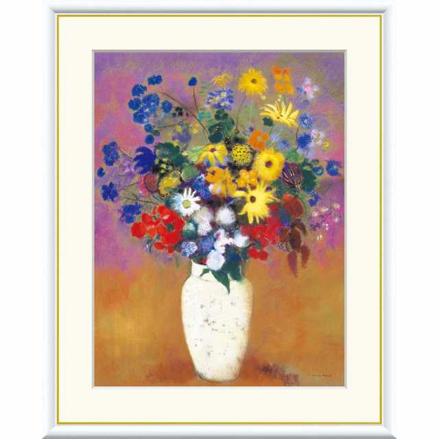 インテリア絵画 ルドン「花瓶の花」