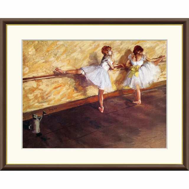 絵画 世界の名画 バーで練習する踊り子たち エドガー・ドガ 額入り インテリア アート 額絵 高精彩複製画 Ｆ6号サイズ 送料無料 の通販は