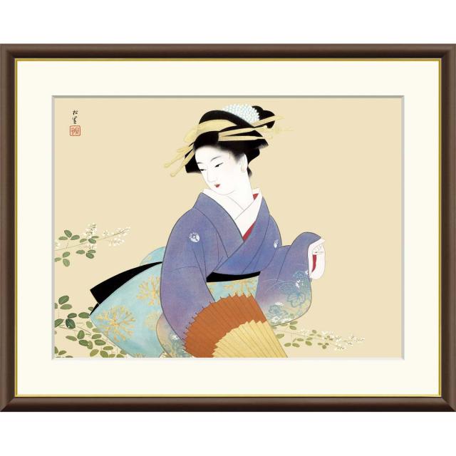 伊藤渓山　日本画額F6金　金富士　壁掛けひも付 Amazon.co.jp: 【美浜通商】日本画額/木製フレームセット