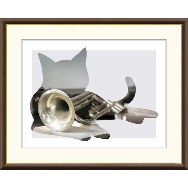絵画 現代アート  Trumpet 山口美咲 額入り インテリア アート 額絵 高精彩複製画 Ｆ6号サイズ 送料無料 の通販は 6,960円