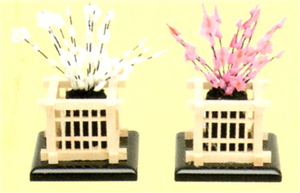 送料無料(沖縄・離島を除く)雛人形 雛飾り小道具桜橘 梅若１号 (一対) 手作細工和雑貨   リュウコドウ ひなまつりの通販は 5,232円
