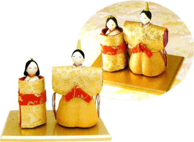 雛人形 ひな人形 金色立雛 黄金台セット 手作りちりめん細工和雑貨なごみ コンパクト ひなまつりの通販はwowma 季節の和雑貨 京都 和匠ポラーコ