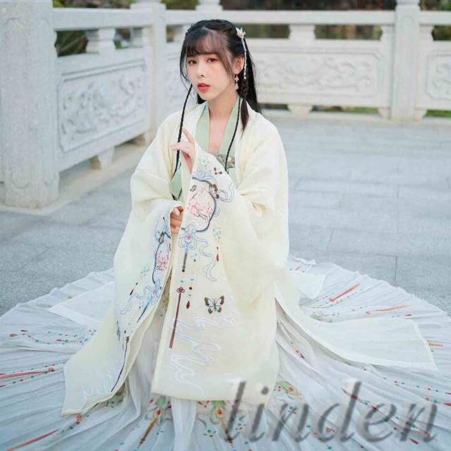 漢服 唐装 魏晋風 漢元素刺繍 女性 女の子  スカート コス服 中華服 写真撮影 古風 レディースコスプレ 仮装 学園祭 可愛い おしゃれ