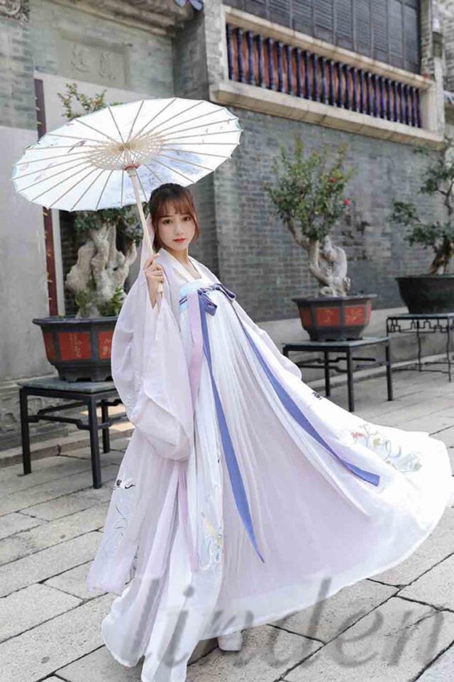 漢服 唐装 魏晋風 漢元素刺繍 女性 女の子 スカート 中華服 cos服 写真撮影 古風 レディースコスプレ 仮装 学園祭 優雅 おしゃれ_1