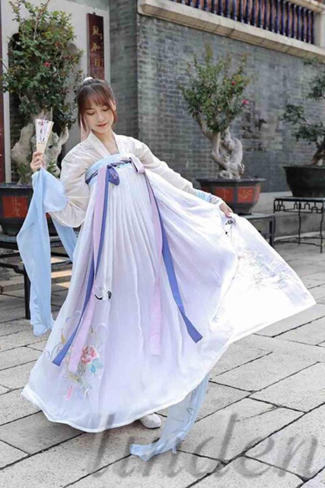 漢服 唐装 魏晋風 漢元素刺繍 女性 女の子 スカート 中華服 cos服 写真撮影 古風 レディースコスプレ 仮装 学園祭 優雅 おしゃれ_3