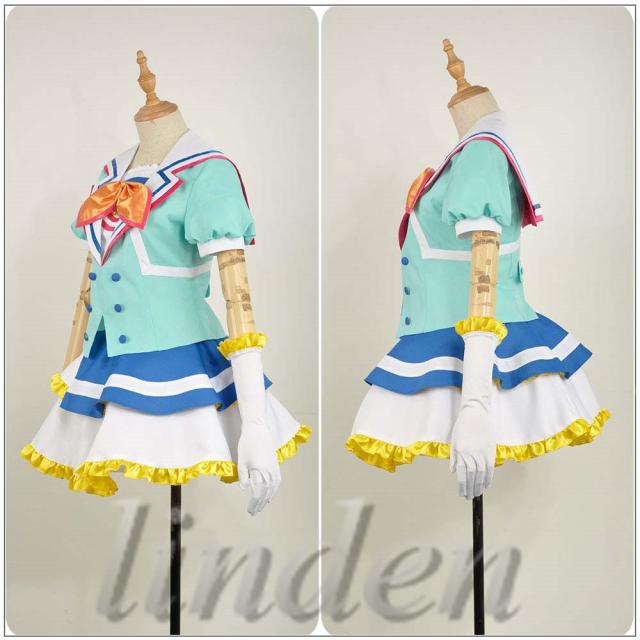 [linden] ラブライブ!R 初期 青空Jumping Heart 覚醒後 高海千歌 風 コスプレ衣装 着物 LoveLive! コスチューム 仮装 cosplay_1