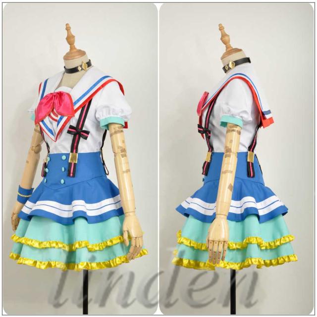 [linden] ラブライブ!R 初期 青空Jumping Heart 覚醒後 黒澤ルビィ 風 コスプレ衣装 着物 LoveLive! コスチューム 仮装 cosplay linden] ラブライブ!R 初期 青空Jumping Heart 覚醒後 黒澤ルビィ 風