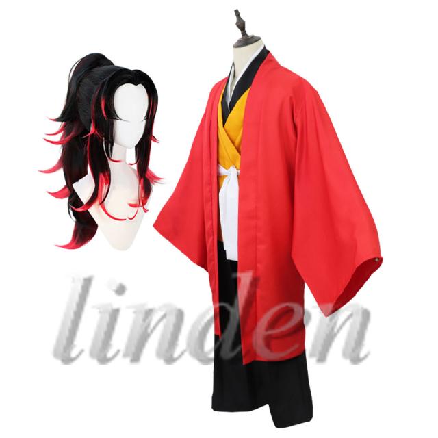 継国 縁壱 つぎくに よりいち 着物 コスプレ衣装L ウィッグ 道具刀 鬼滅 継国縁壱（つぎくによりいち） コスプレ衣装 【鬼滅の刃