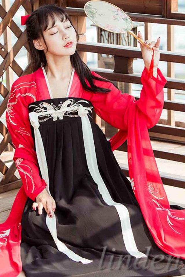 新元号 令和 記念 漢服 唐装 改良漢元素 刺繍 女性 女の子 スカート