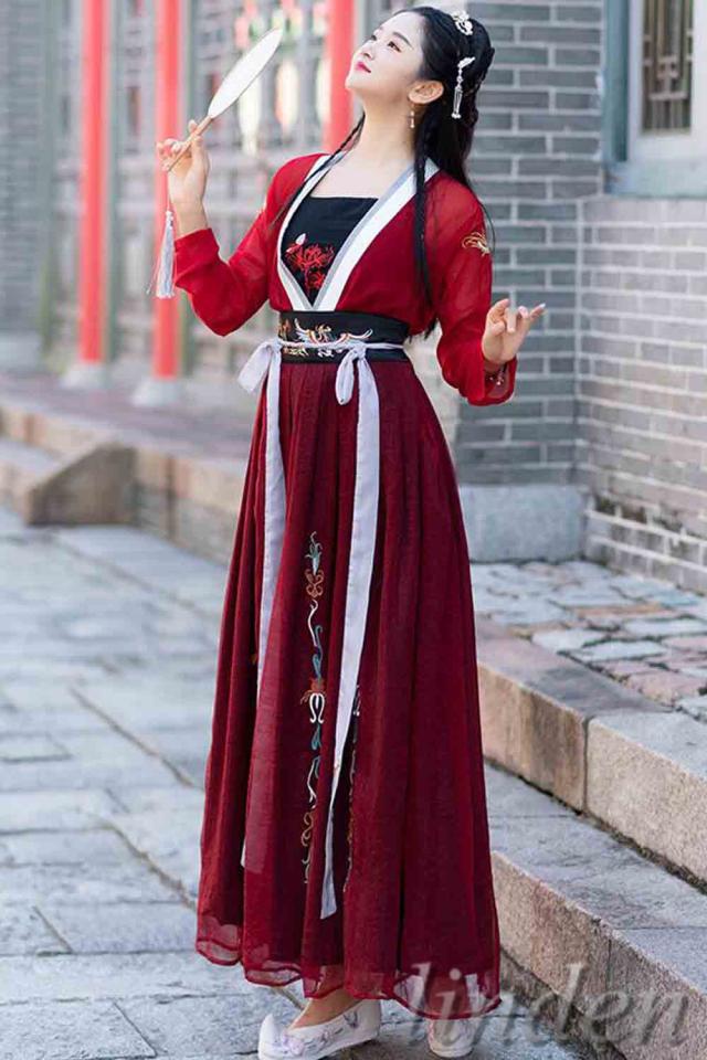 新元号 令和 記念 漢服 唐装 漢元素 仙女服 刺繍 女性 女の子 スカート