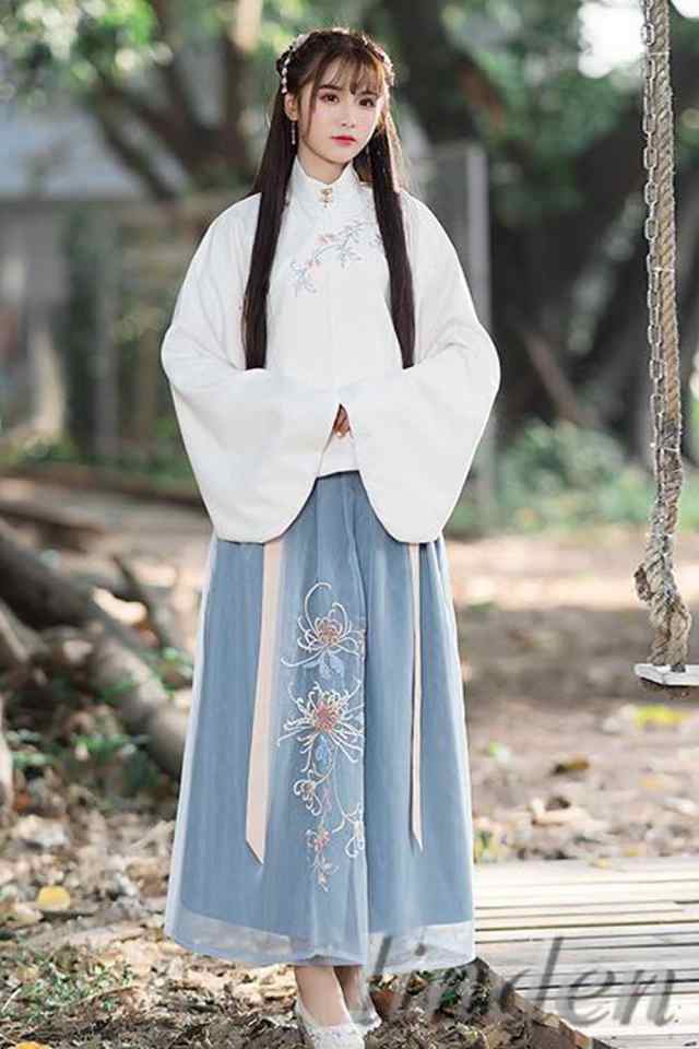 漢服 唐装 漢元素 仙女服 刺繍 女の子 スカート コス服 中華服 写真撮影 古風 レディース コスプレ おしゃれ 2点セット