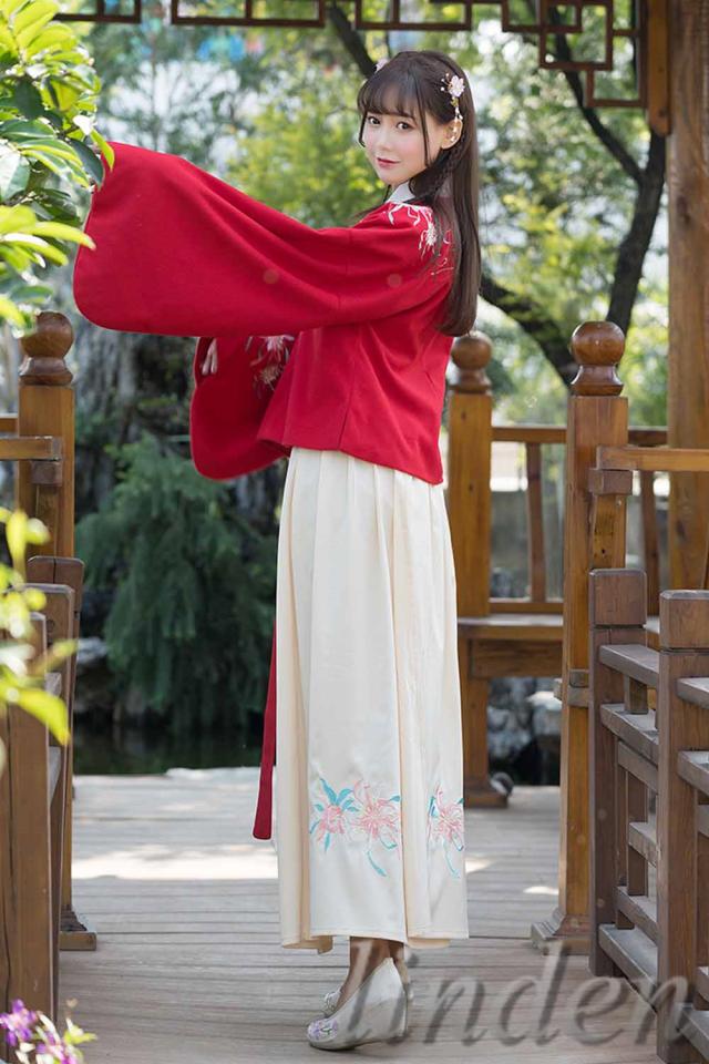 漢服 普段着 唐装 刺繍 女性 女の子 レディース ロリ スカート コス服