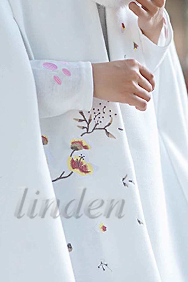 ふりふ ポンチョ ケープコート 羽織り 和装 刺繍 花柄 和柄 ゆったり 上品 shitateyajingoro_a01-41100-1-01a00