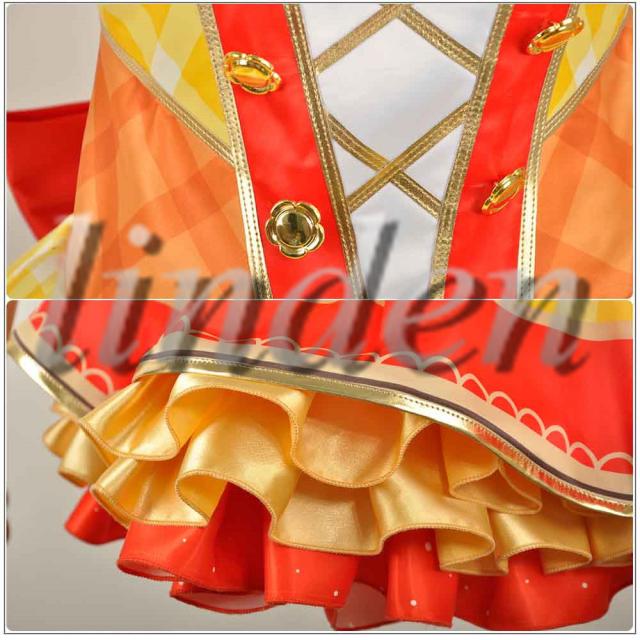 [linden] ラブライブ!  μ’s スクフェス 星空凛 UR フラワーブーケ編 覚醒後 風 コスプレ衣装  LoveLive! コスチューム 仮装 linden] ラブライブ! μ's スクフェス 星空凛 UR フラワーブーケ編 覚醒