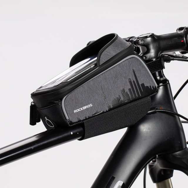Roswheel 自転車用トップチューブバッグ スマートフォン収納 ダブル