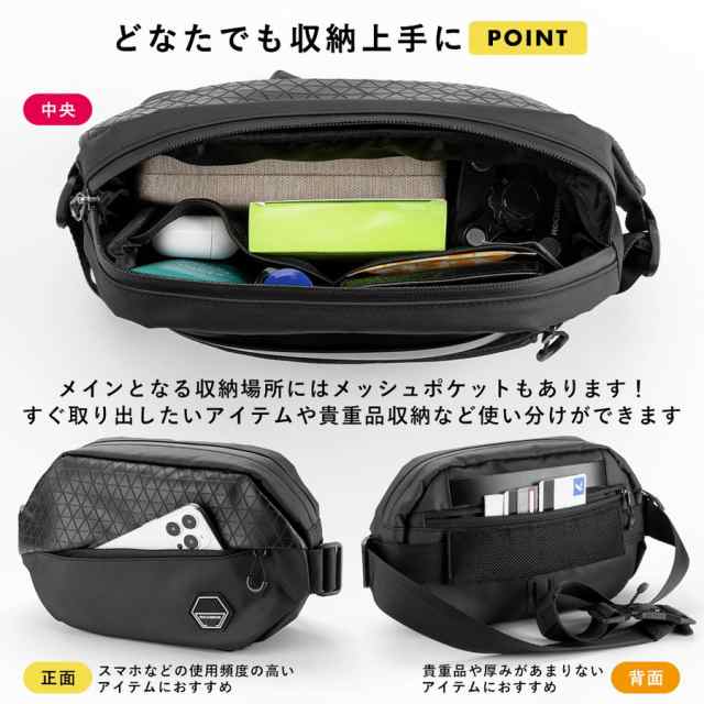ボディバッグ ショルダーバッグ ウエストバッグ 自転車用