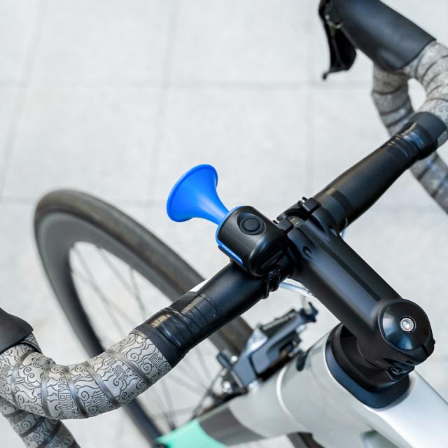 自転車 ベル 電子ホーン 電子ベル 大音量 120dB トランペット型 軽量