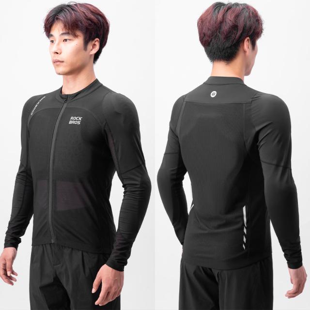 プロテクター付きメッシュウェア XL プロテクター付きジャンパー　肩、肘、背中 バイクウェア プロテクター ジャケット 背中 胸 肘 肩 腰 バイク