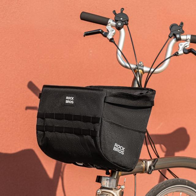 自転車 バスケットバッグ かご フロントバッグ 大容量 16L 大きい お買い物 ヘルメット 輪行 サイクリング キャンプ トートバッグ 2way 折りたたみ自転車 ミニベロ ROCKBROS ロックブロス_12