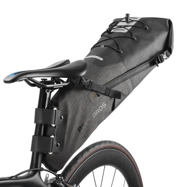 サドルバッグ 自転車 ロードバイク 防水 大容量 ストラップ式 反射材付き 自転車 ロードバイク 防水 大容量 ストラップ式 反射材付き