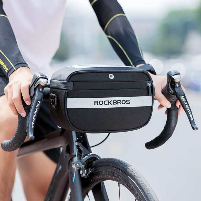 海外限定】 ROCKBROS ロックブロス フロントバッグ 自転車 ハンドル