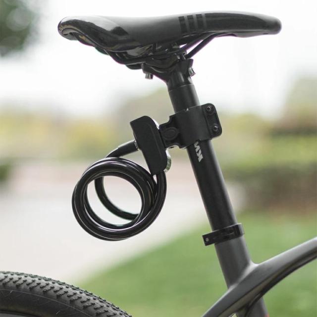 鍵 ワイヤーロック 自転車 シートポスト 専用マウント付属 太い 頑丈 