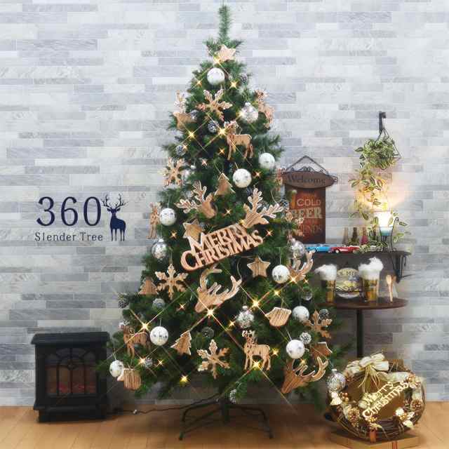 クリスマスツリー おしゃれ 北欧 360cm 高級 スレンダーツリー オーナメントセット Led付き ツリー スリム Ornament Xmas Tree Wood Llの通販はau Pay マーケット 恵月人形本舗