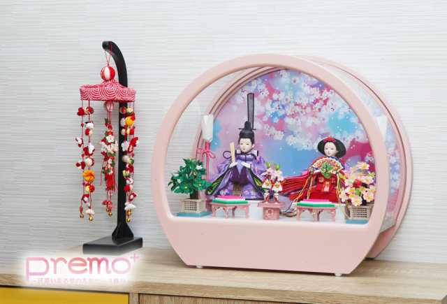 雛人形 Premo ひな人形 おしゃれ かわいい おひなさま お雛様 コンパクト ケース飾り ピンク 木製の通販はau Pay マーケット 恵月人形本舗