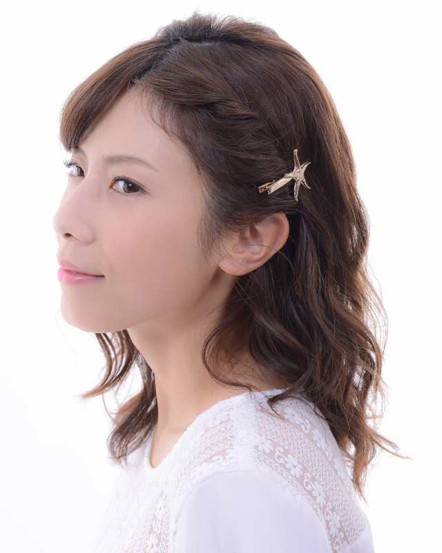 ヘアピン 前髪 結婚式 ヘアクリップ ミニ 小 ゴールド ヘア