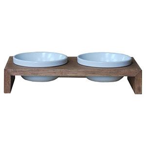 REPLUS（リプラス） Meshidai メシダイ ゴハン ダブル SS2 チーク Meshidai Gohan Double SS2 Teak 犬用フードボウル【ご注文後のキャンセル・返品・交換不可】【代金引換不可・コンビニ後払い不可】