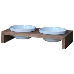 REPLUS（リプラス） Meshidai メシダイ ゴハン ダブル SS2 チーク Meshidai Gohan Double SS2 Teak 犬用フードボウル【ご注文後のキャンセル・返品・交換不可】【代金引換不可・コンビニ後払い不可】_1