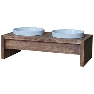 REPLUS（リプラス） Meshidai メシダイ ゴハン ダブル S2 チーク Meshidai Gohan Double S2 Teak 犬用フードボウル【ご注文後のキャンセル・返品・交換不可】【代金引換不可・コンビニ後払い不可】_1