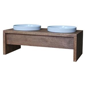 REPLUS（リプラス） Meshidai メシダイ ゴハン ダブル M2 チーク Meshidai Gohan Double M2 Teak 犬用フードボウル【ご注文後のキャンセル・返品・交換不可】【代金引換不可・コンビニ後払い不可】_1