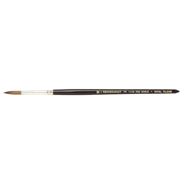 送料無料  REMBRANDT　レンブラント水彩画筆110　ピュアレッドセーブル/ラウンド　T909-110-10(10号)　494862  極上のレッドセーブル使用。の通販は