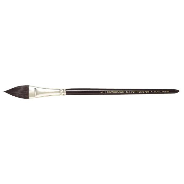 送料無料  REMBRANDT　レンブラント水彩画筆132　高級リス毛/オーバル　　T909-132-04(4号)　495478  高級リス毛100%のオーバル型の水彩画筆