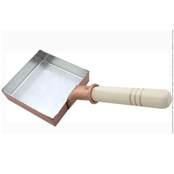 送料無料  中村銅器製作所　銅製　卵焼き鍋　角型　12cm  高い熱伝導率を誇る、プロ御用達の銅製卵焼き器。