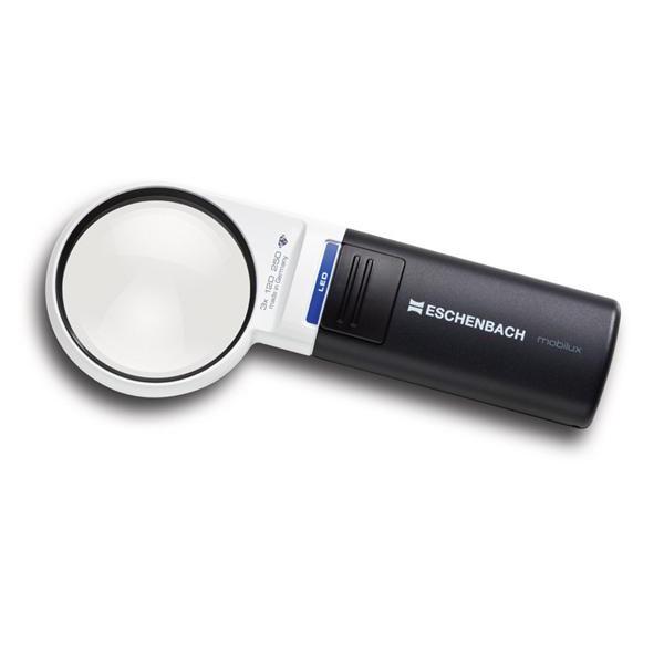 エッシェンバッハ　mobiluxLED+mobase　LEDワイドライトルーペ＆専用スタンド　60mmΦ(3倍)　1511-2M【同梱・代引不可】