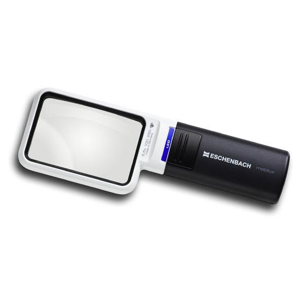 エッシェンバッハ mobiluxLED+mobase LEDワイドライトルーペ＆専用スタンド 50×75mm(3.5倍) 1511-3M |b03 その他メガネ