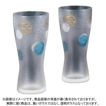 送料無料  ザ・プレミアムニッポンテイスト　プレミアム丸紋　ビアグラスM　ペアセット　S-6212  縁起の良いモチーフを丸型(円・縁)に意匠した伝統的な紋様。の通販は 5,408円