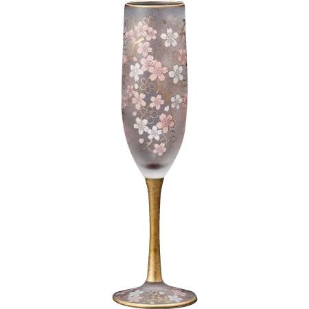 送料無料  エル・ドラード　サクラ　FLUTE(ステムグラス)　180ml　6529  美しい桜が印象的なグラス。の通販は