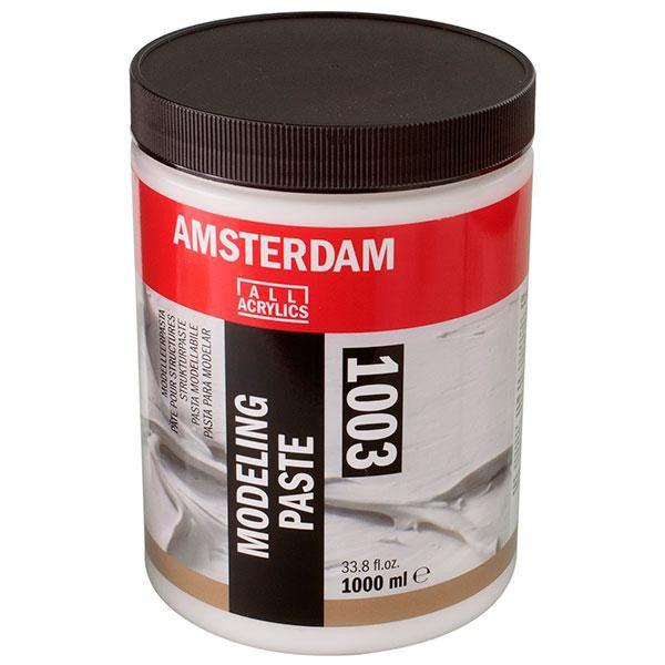 送料無料  AMSTERDAM アムステルダム　アクリリックメディウム　下地剤　モデリングペースト　1003　1000ml　T2419-3003　403700  白色の下地剤です。盛り上げ・マチュエール作りに!