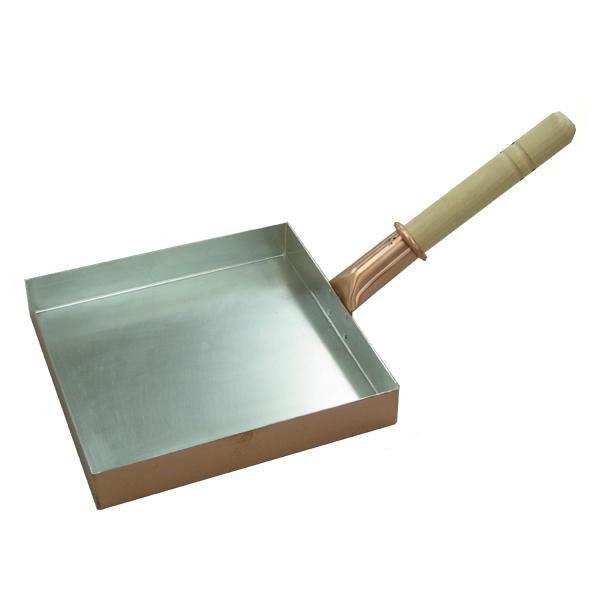 送料無料  中村銅器製作所　銅製　卵焼き鍋　角型　24cm  高い熱伝導率を誇る、プロ御用達の銅製卵焼き器