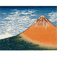 送料無料  ししゅうキット　7137(ベージュ)　日本名所絵百選シリーズ　凱風快晴  世界の名画を刺繍キットでの通販は