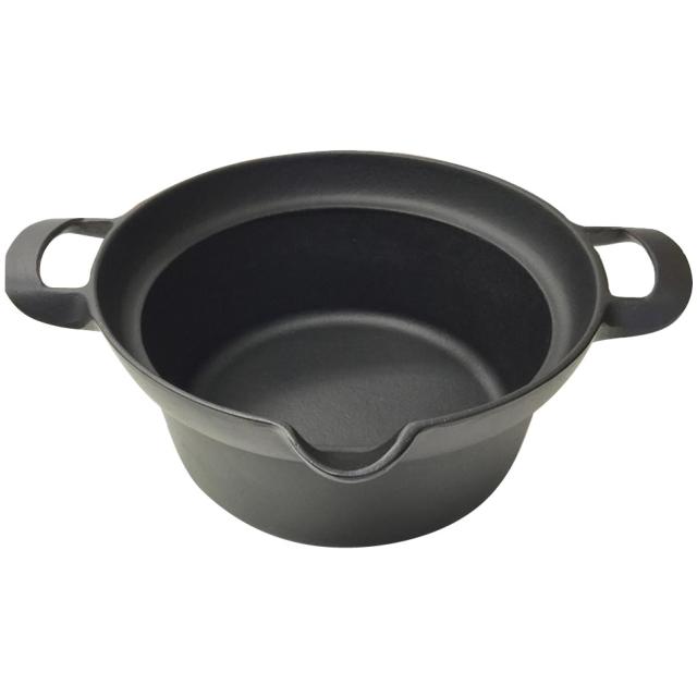 送料無料  南部鉄器　IRONCRAFT　揚鍋22cm(ガス火専用)　IC-011  揚げ物を美味しく揚げる鋳鉄製鍋♪