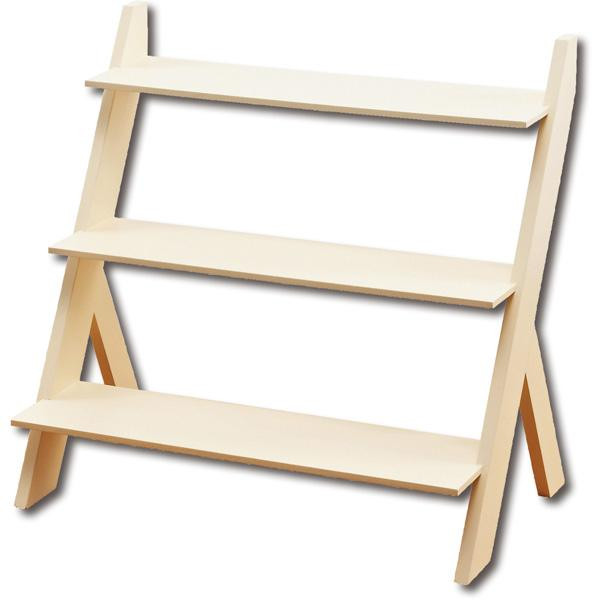 ユーパワー 木製 トリプル シェルフ バニラ WE-05801 |b03の通販は 5,141円