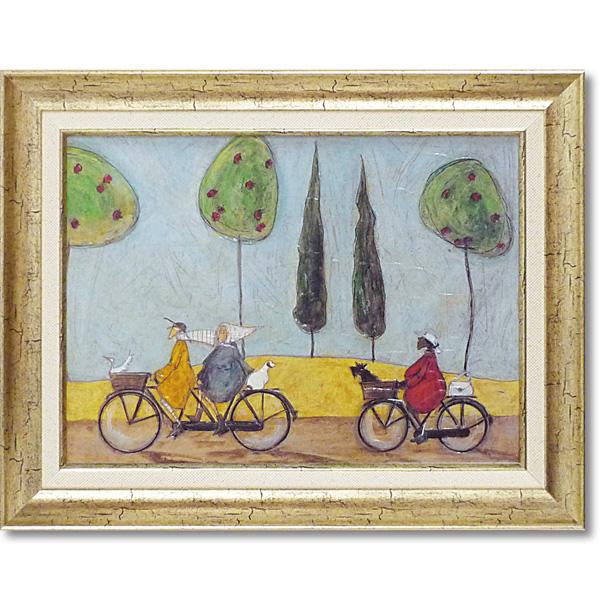 送料無料 ユーパワー Sam Toft サム トフト アートフレーム 「みんなでサイクリング」 ST-08006 贈り物にも最適!