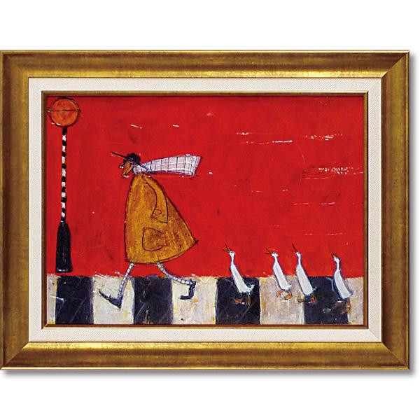 送料無料 ユーパワー Sam Toft サム トフト アートフレーム 「アヒルと横断」 ST-08011 贈り物にも最適!