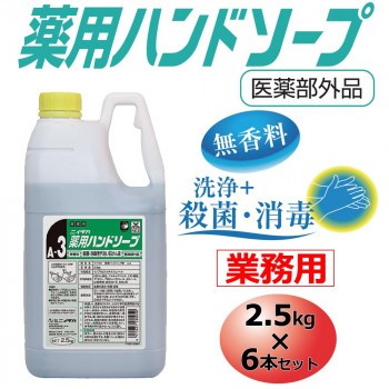 業務用 薬用ハンドソープ(A-3) 2.5kg×6本セット 250162 |b03