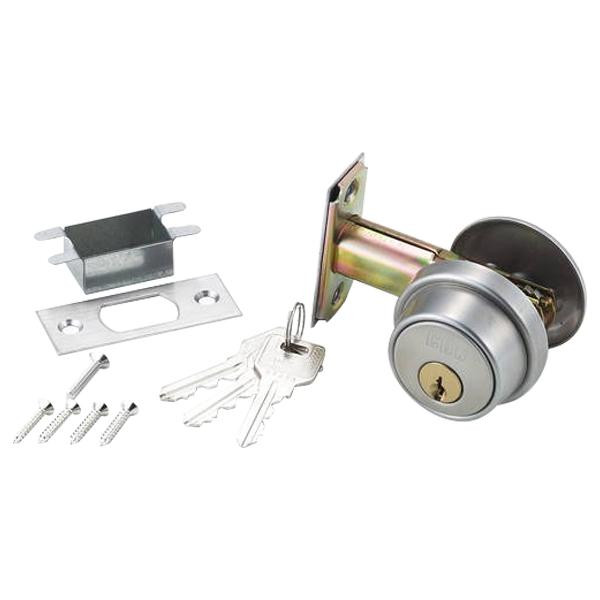 送料無料  G-168 シリンダー本締錠 60mm ステンレス 3本キー 00071168-001  古くなった鍵の交換におすすめです。の通販は